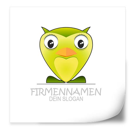 Logo Vorlage | grüne Eule